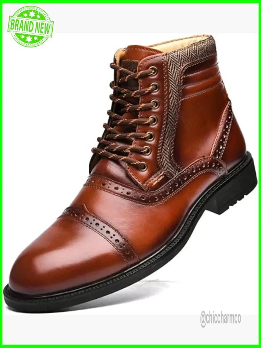 Mens Leather Chelsea Boots with Zipper Ankle Boots Chukka